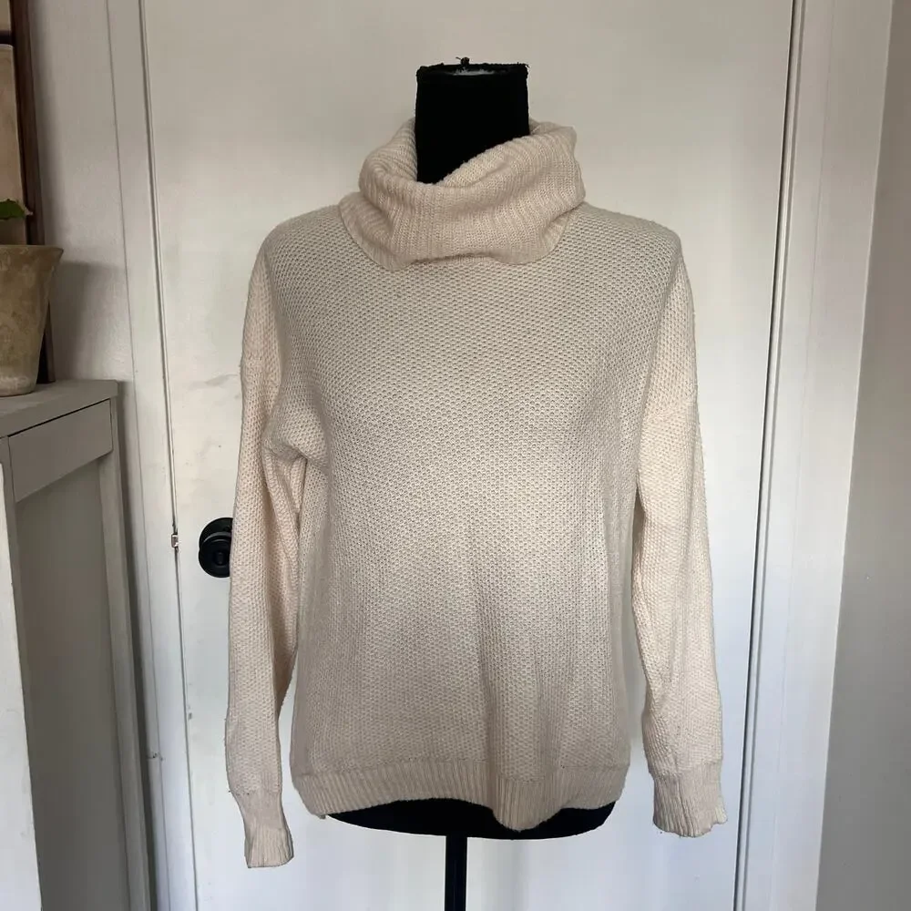 Madewell Cream Turtleneck Sweater - xxs